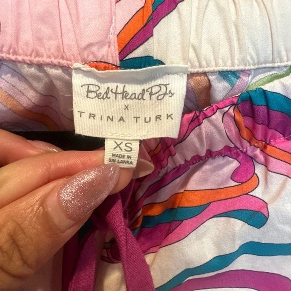 BEDHEAD X TRINA TURK SHORT SLEEVE CLASSIC CROPPED STRETCH JERSEY PJ SET - Picture 5 of 7